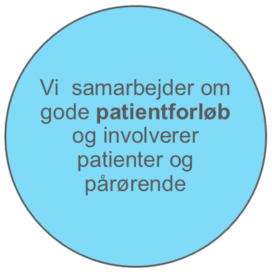 Vi samarbejder om gode patientforløb og involverer patienter og pårørende (grafik)